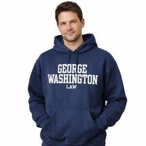 Vintage George Washington University Law School Jansport Navy Hoodie Mens Size L
